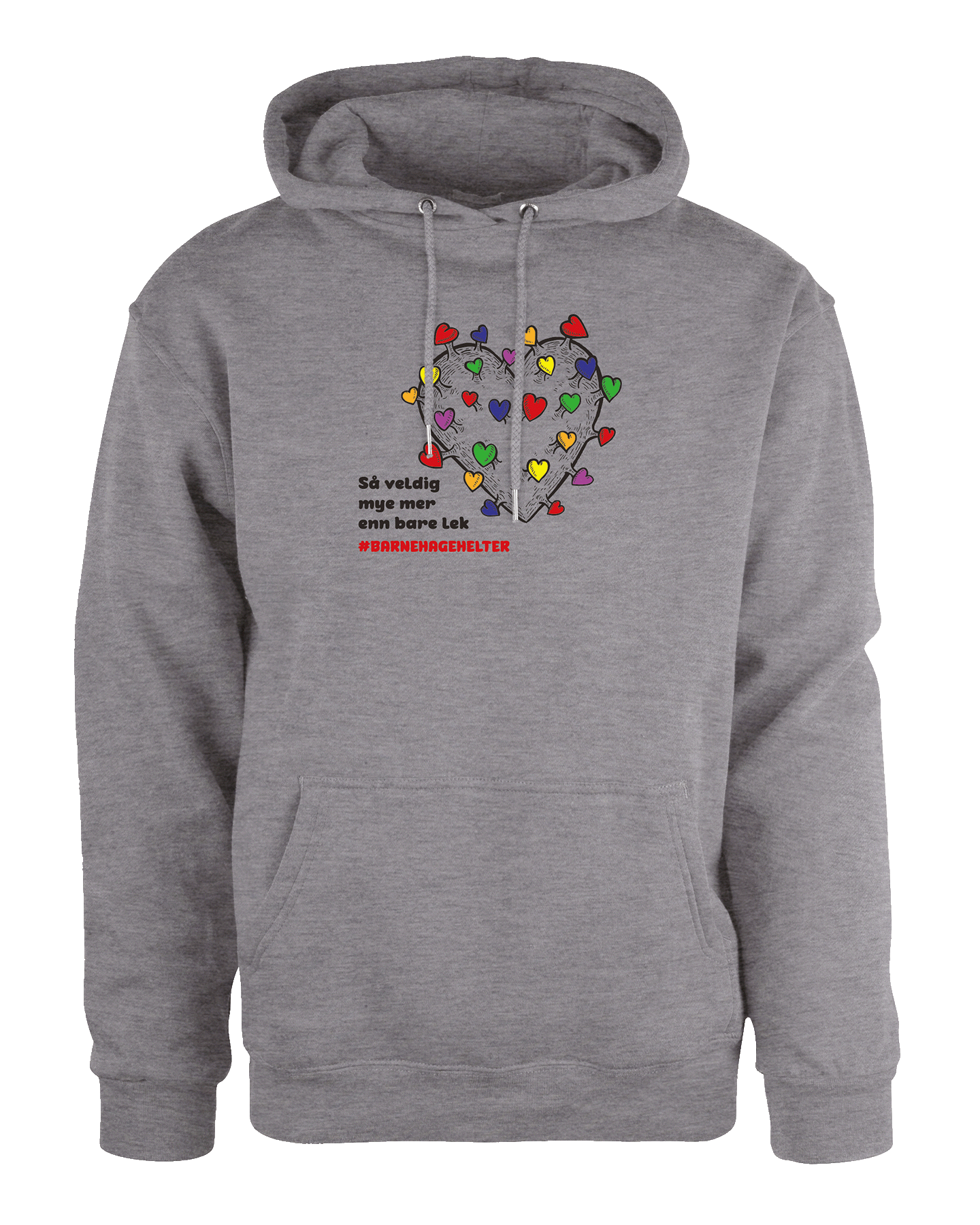 Barnehagehelter Hettegenser Grå