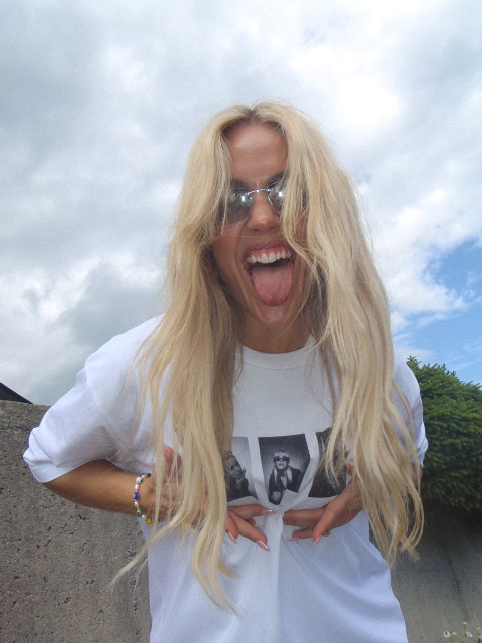 Julie Bergan Hvit T-skjorte