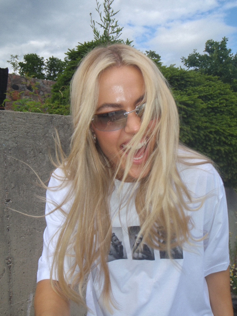 Julie Bergan Hvit T-skjorte