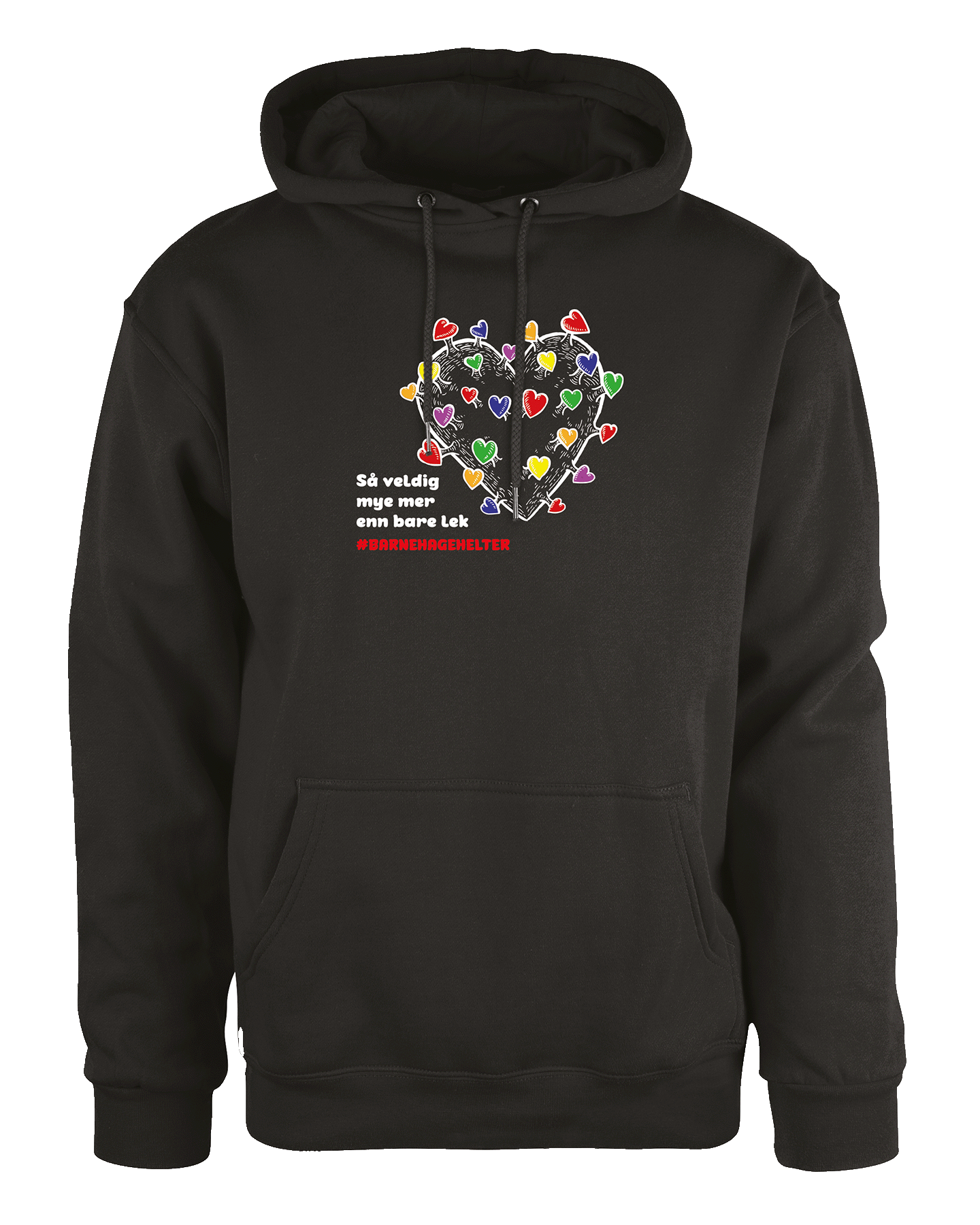 Barnehagehelter Hettegenser Sort